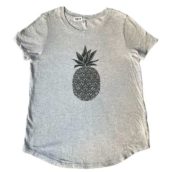 Old Navy Women’s Short Sleeve T-shirt Size M, Solid Gray, Pineapple - Picture 1 of 8